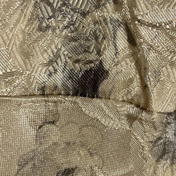 DBY Vintage Brocade Maxi Dress Size 13 Ivory Floral Cottagecore Wedding Romantic - Picture 8 of 9